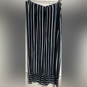 Chico's Travelers Blue White Striped Pants Size 3 = (XL) Slinky Pull On